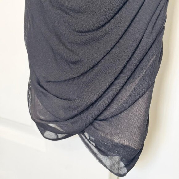 Tan Black Fitted Corset Mini Dress with Adjustable Straps, Size Small - Picture 3 of 3